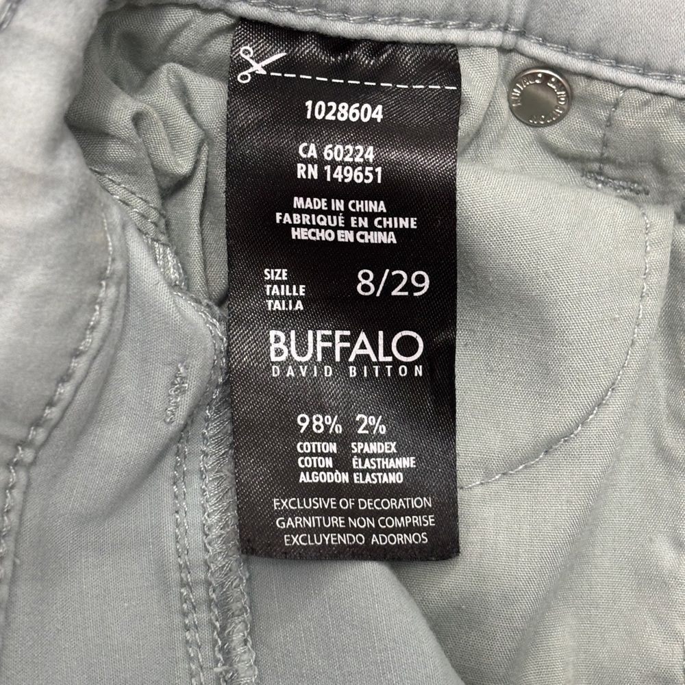 Buffalo David Bitton Daily Mid-Rise Stretch Skinny Ankle Pants 8/29 Light Blue - Picture 7 of 7